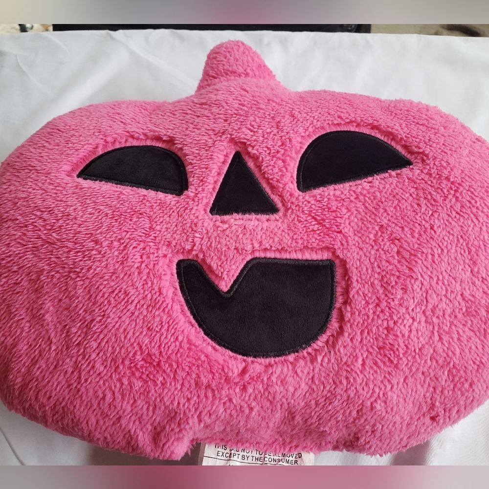 Pink Pumpkin Plush Kids Pillow